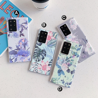 พร้อมส่ง IMD Samsung Galaxy Note20 Note20ultra Laser Rose Marble Note8 Note9 Samsung Soft Case Note10 Note10plus Phone Case