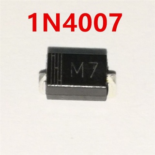แพ็ค 4ตัว ไดโอด M7 1N4007 SMD 1A 1000V วงจรเรียงกระแสไดโอดใหม่