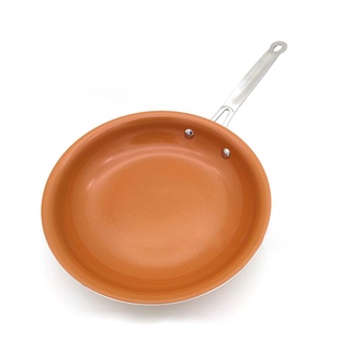 ✆☁☫Non-stick Copper Frying Pan With Ceramic Coating Wok Saucepan Oven Suitable Induction Grill Pan Cookware Frying Pan 8