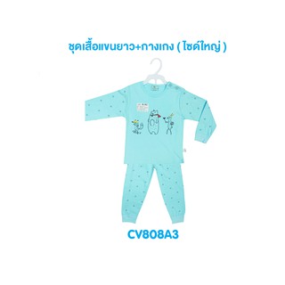 📢SALE❗ชุดเสื้อแขนยาว+กางเกง (ไซด์ใหญ่) CV808A3