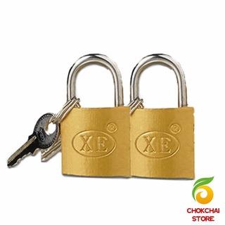 Chokchaistore กุญแจล็อค มินิ แม่กุญแจทองแดงเทียม ใช้สำหรับล็อกประตู ตู้  Key lock