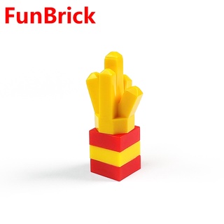 [FunBrick] โมเดลอาหาร ผลไม้ เฟรนช์ฟราย พลาสติก ขนาดเล็ก DIY ของเล่น สําหรับเด็ก 20 ชิ้น