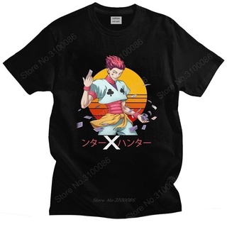 เสื้อยืดผ้าฝ้ายพิมพ์ลาย Cool Male Anime Hunter X Hunter T-Shirt Short Sleeve Cotton Manga Tshirt Leisure Hxh Hisoka Moro