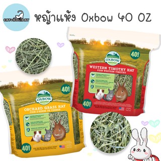 CatHoliday หญ้าแห้ง Oxbow ขนาด 40 OZ สำหรับกระต่าย และสัตว์ฟันแทะ