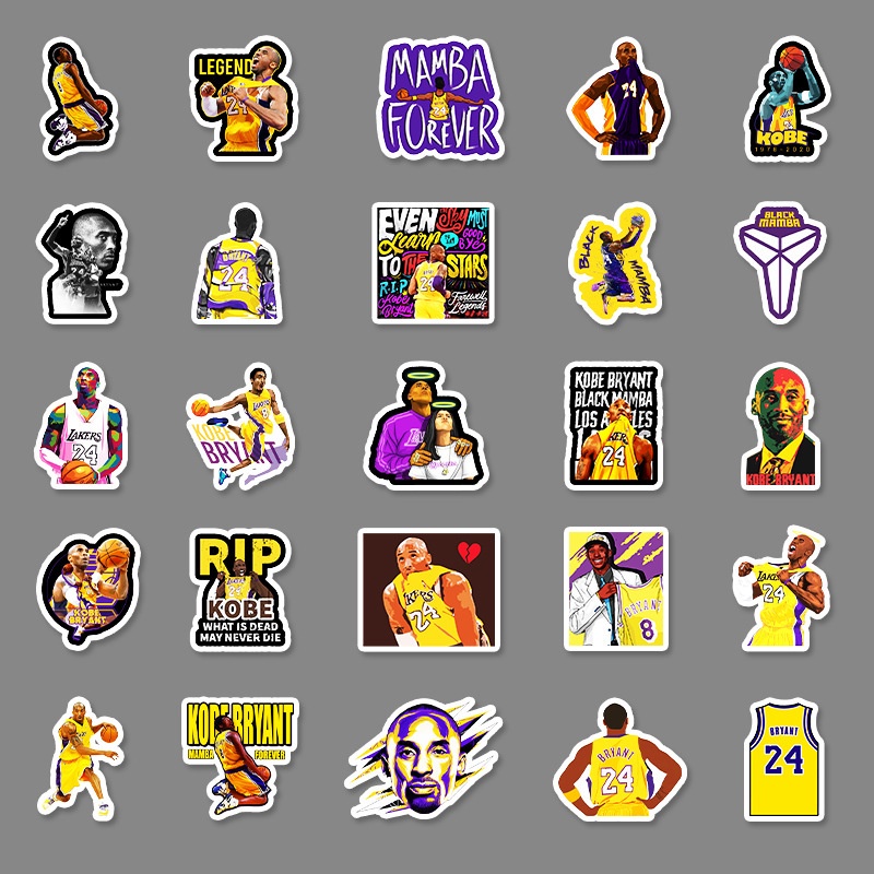 sticker-bomb-50-ชิ้น-สติ๊กเกอร์บอม-ลาย-kobe-bryant-โคบี้-สติ๊กเกอร์โน๊ตบุ๊ค-ติดตู้เย็น