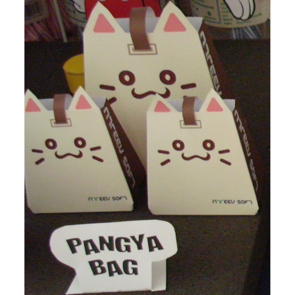 ของเล่นโมเดลกระดาษกระเป๋าปังย่า-pangya-bag-papercraft-1set-มี3ตัว