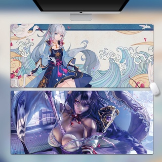 🔥✨แผ่นรองเมาส์ 80x30cm ลายAnime genshin impact Gaming Mouse Pad กันลื่น ทนทาน แผ่นรองเมาส์อนิเมะ