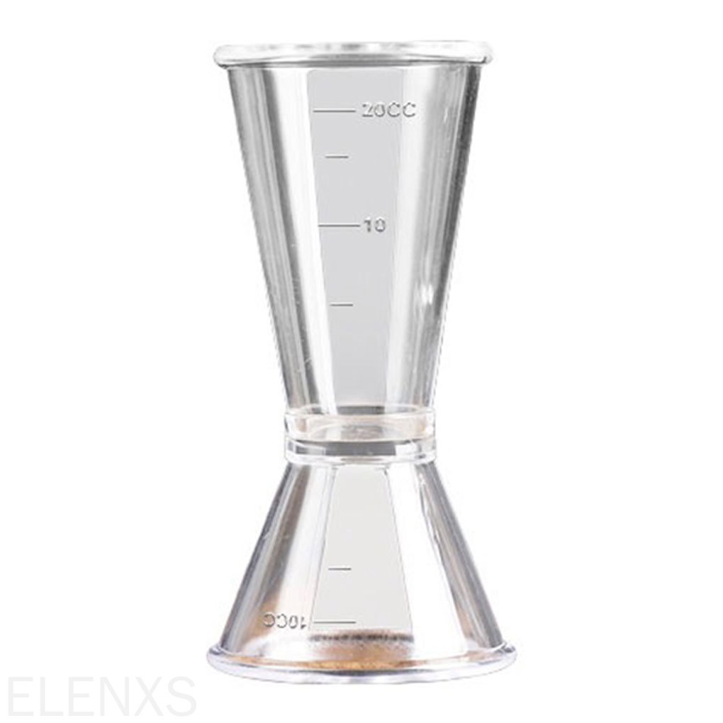 double-clear-jigger-ounce-cup-plastic-resin-milk-tea-coffee-mixing-oz-scale-measuring-cup-home-bar-applies-elen