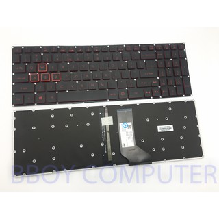 ACER Keyboard คีย์บอร์ด ACER NITRO 5 AN515-51 51-57SV Red Letter พร้อม Backligh