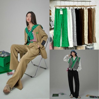 สินค้า lady_jeans #605 (ใส่โค้ด LADYJS6 ลด 30.-) กางเกงลูกฟูกขายาว งานป้าย K Chuu งานผ้าหนา ทิ้งทรง