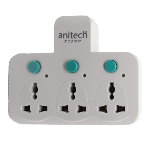 anitech-ปลั๊กไฟ-h121-ปลั๊กอะแดปเตอร์