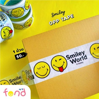 🙂เทปกาวม้วนใหญ่ลายหน้ายิ้ม🙂smiley opp tape