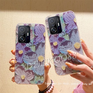 เคสโทรศัพท์ Xiaomi Mi 11T Pro 5G New Phone Case Ins Fashion Soft Case Shockproof Painting Flowers Cover เคส Mi11T 11TPro