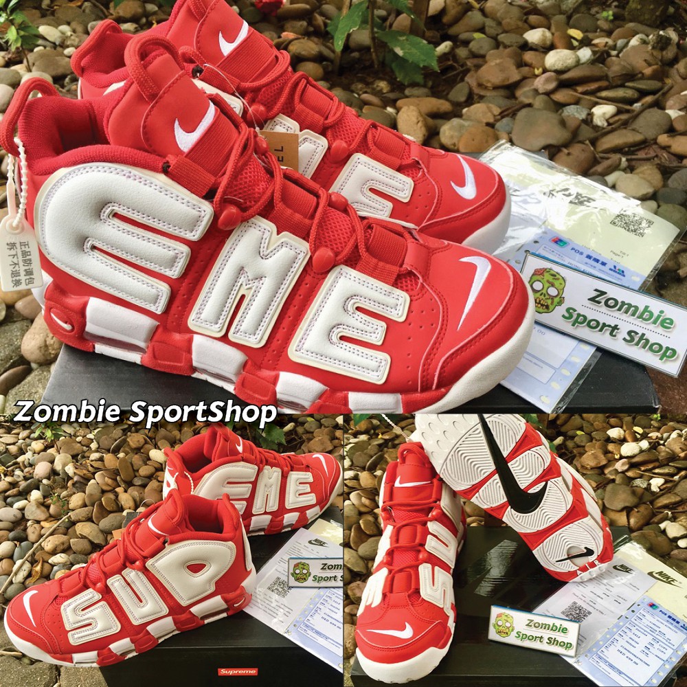 Supreme x air hot sale more uptempo red