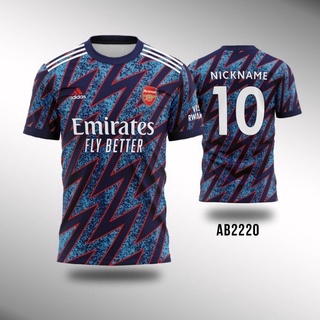 เสื้อกีฬาฟุตบอล Ab2220 - Arsenal Jersey 2022 - THIRD - ฟรี arz.shop