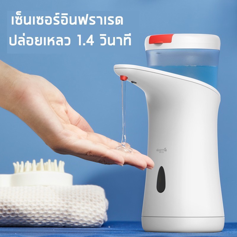 deerma-xs100-เครื่องปล่อยเจลล้างมือ-สบู่-แอลกอฮอล-อัตโนมัติ-soap-dispenser-เติมสะดวกแต่เปิดฝ