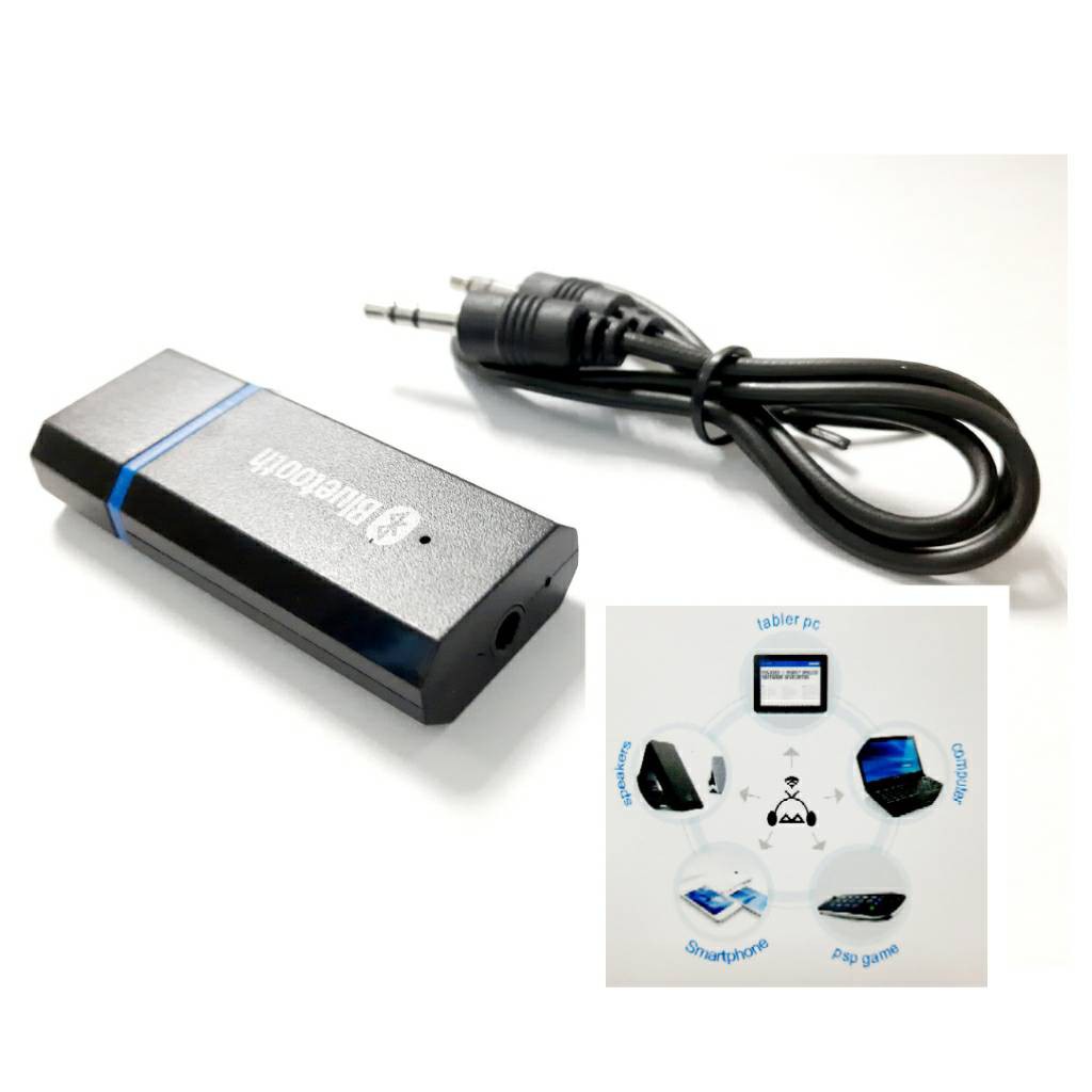 บลูทูธมิวสิค USB Bluetooth Audio Music Wireless Receiver Adapter 3.5mm ...