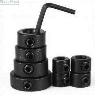 【Big Discounts】Drill Bit Depth Stop Collar With Hex Wrench 9pcs/set Black Carbon Steel Durable#BBHOOD