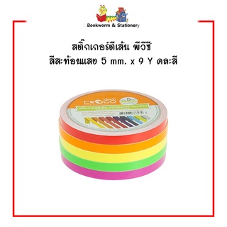 สติ๊กเกอร์ตีเส้น พีวีซี สีสะท้อนแสง 5 mm. ยาว 9 หลา เลือกสีได้