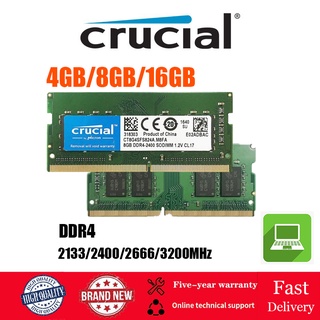 【พร้อมส่ง】หน่วยความจําโน้ตบุ๊ก 4gb 8GB 16GB DDR4 SODIMM 2133 2400 2666 3200MHz 260Pin 1.2V RAM PC4-17000 19200 12800 21300 25600 สําหรับแล็ปท็อป