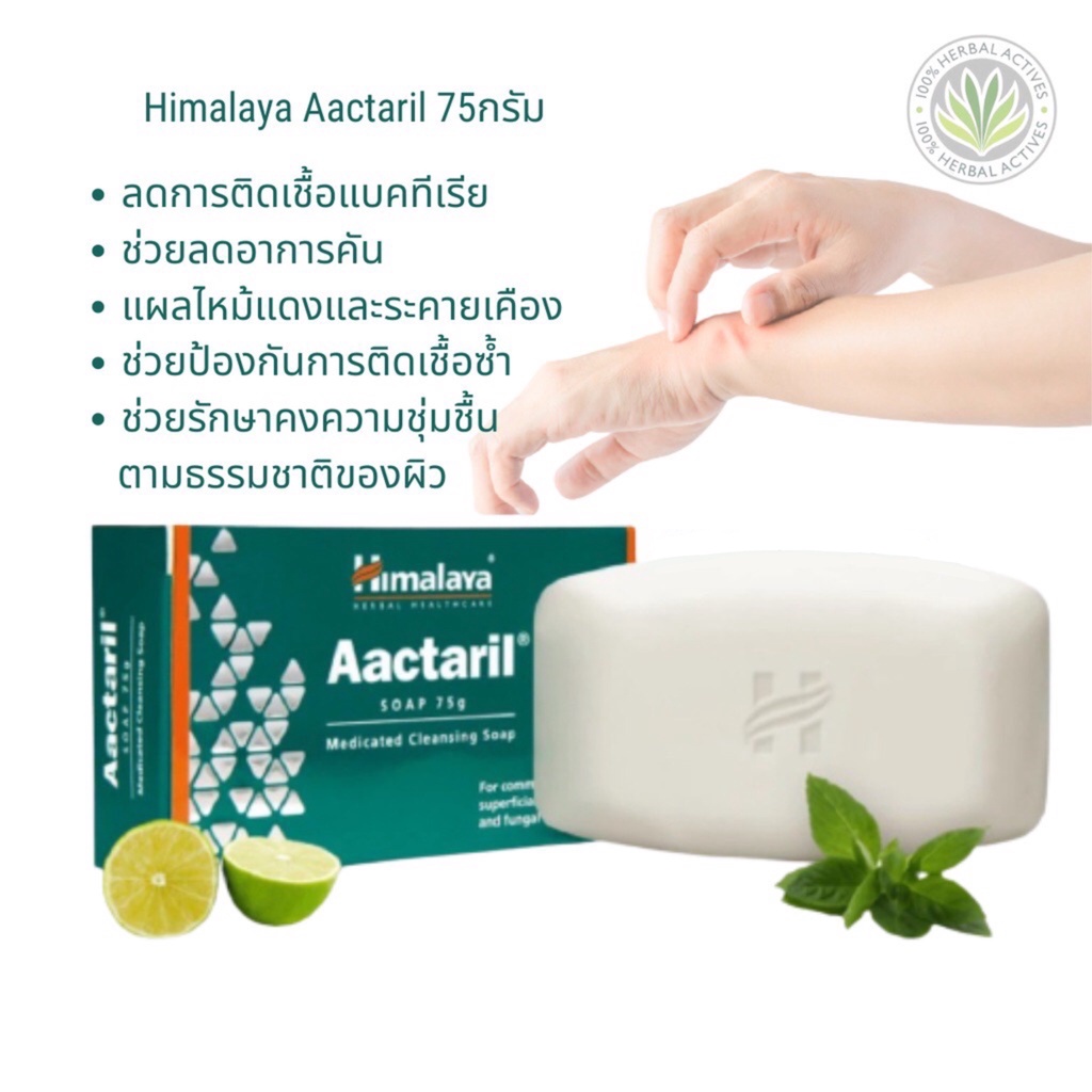 สบู่รักษาโรคผิวหนัง-กลาก-เกลื้อน-เชื้อรา-แบคทีเรีย-himalaya-aactaril-soap-75-g