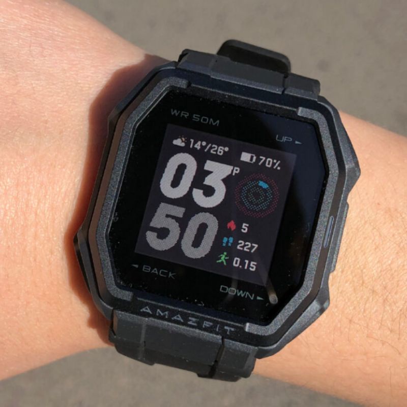 นาฬิกาสมาร์ทวอช-amazfit-ares-smart-watchนาฬิกาดูแลสุขภาพนับก้าวเดิน-นาฬิกา-gps-นับก้าวเดินแคลอรี่นาฬิกาสายซิลิโคน