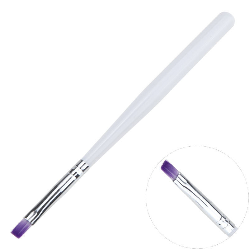แปรงปากกาเพ้นท์เล็บเจล-uv-ด้ามจับสีขาว-ไล่โทนสีม่วง-สําหรับตกแต่งเล็บ-diy-1-ชิ้น
