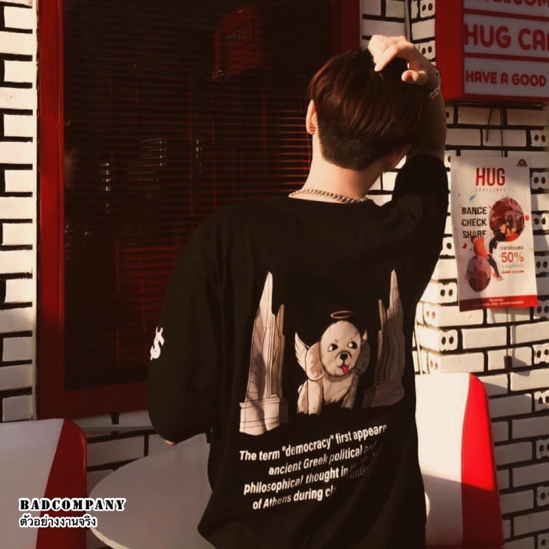 leee-badcompany-เสื้อยืดสกรีนลาย-ทรงพระจะเดิน-คอกลม