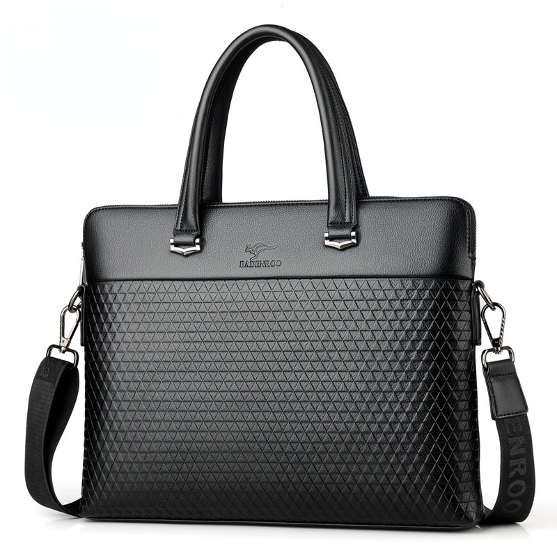 Men's Tote Bag Pu Leather Business Men Briefcase Office Shoulder Bags ...