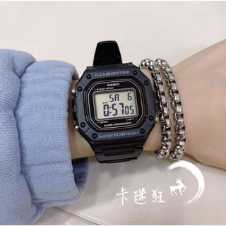 Casio นาฬิกาข้อมือผู้หญิง สายสายเรซิน รุ่น W-218H,5สี,สีดำ,สีนำ้เงิน,สีเขียว,สีแดง,สีส้ม,ของแท้ 100%