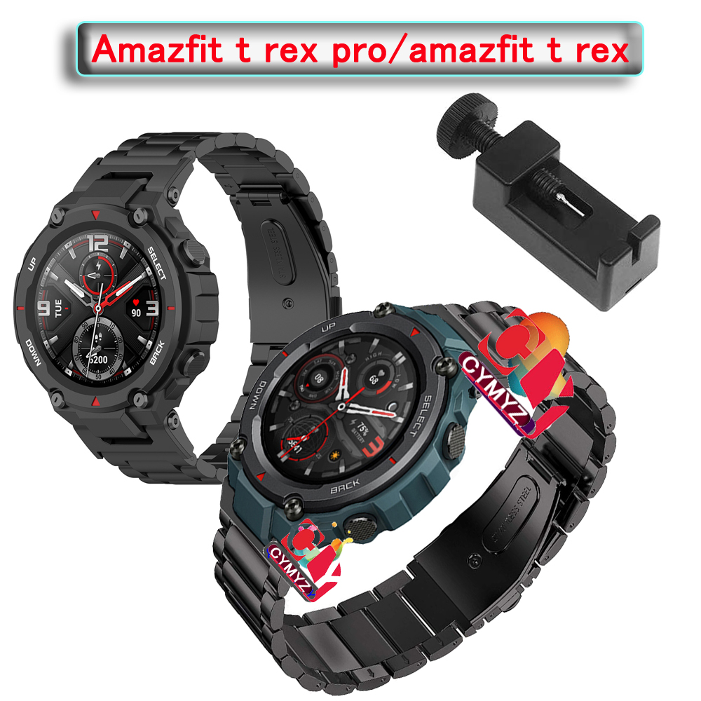 สาย-amazfit-t-rex-pro-สายรัด-สายโลหะ-สเตนเลส-สำหรับ-huami-amazfit-t-rex-นาฬิกาอัฉริยะ-สาย-amazfit-t-rex-สายรัด