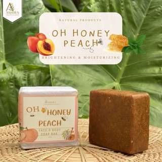Honey Peach Soapสบู่พีชน้ำผึ้งและขมิ้น สมานรอยแผล กระชับรูขุมขนผิวเนียนนุ่มผ่องใสด้วยธรรมชาติ🍑