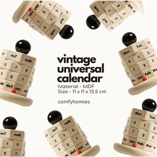 🫶🏻ปฏิทินตั้งโต๊ะวินเทจ VINTAGE UNIVERSAL CALENDAR /comfyhomies/