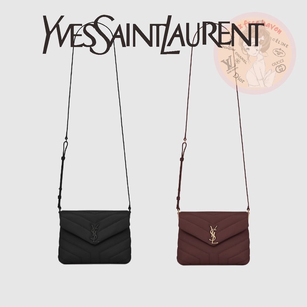 ราคาต่ำสุดของ-shopee-ของแท้-100-ysl-yves-saint-laurent-ยี่ห้อใหม่กระเป๋าสะพายหนังใบเล็ก-loulou-y-กระเป๋าเย็บผ้า