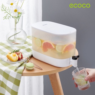[พร้อมส่ง]Ecoco คูลเลอร์น้ำมีก๊อก 4L, ถังน้ำดื่ม วางเข้าตู้เย็นได้  E2212