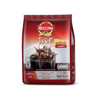 (27 ซอง) Moccona Trio Americano Low Calories Instant Coffee มอคโคน่า ทรีโอ อเมริกาโน่ แบบแคลอรี่ต่ำ 256.5 กรัม