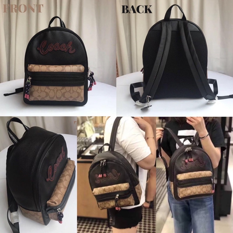 COACH VALE BACKPACK WITH SIGNATURE CANVAS DETAIL (COACH F76747