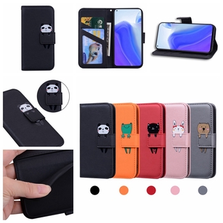 Fashion Cartoon Animals Flip Case Xiaomi Mi 10T Pro 5G PU Leather Soft TPU Casing Xiomi Mi10T 5G Magnetic Buckle Wallet Cover Card Holders Stand