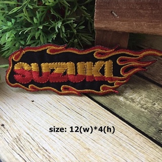 Suzuki ตัวรีดติดเสื้อ อาร์มรีด อาร์มปัก ตกแต่งเสื้อผ้า หมวก กระเป๋า แจ๊คเก็ตยีนส์ Racing Embroidered Iron on Patch 2