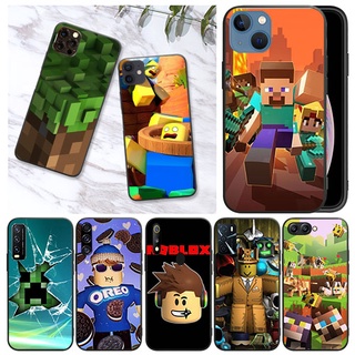 เคสโทรศัพท์มือถือแบบนิ่ม ลาย Roblox สีดํา สําหรับ iPhone 11 11 Pro Max 12 Mini XR XS Max