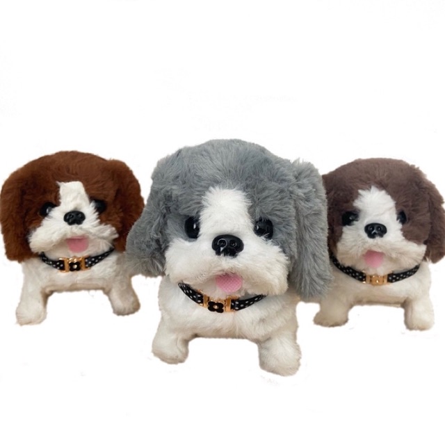 ภาพหน้าปกสินค้าตุ๊กตาหมา มี 5 สีเลือกได้ ใช้ถ่าน AA 2 ก้อน เดินได้ มีเสียงด้วย