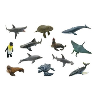 12 xpvc ตุ๊กตาฉลามทะเลสัตว์ทะเล