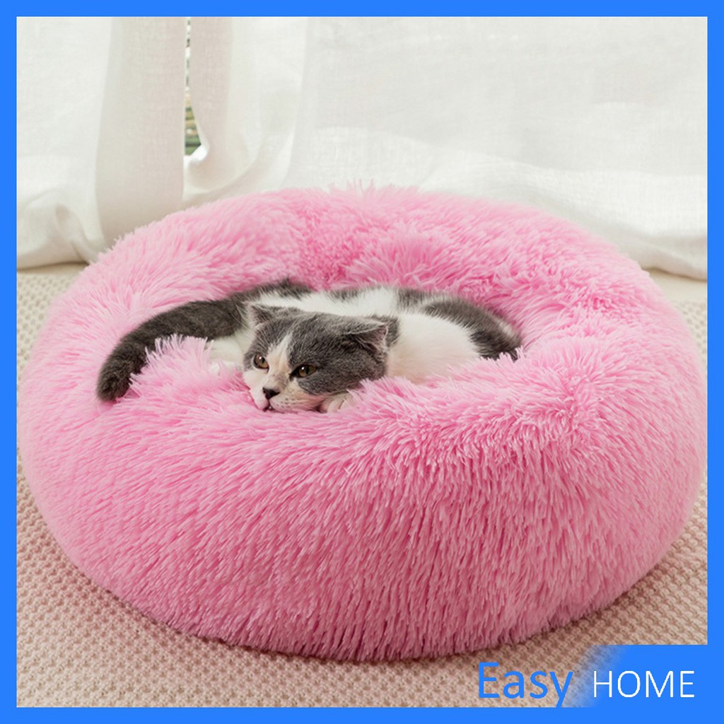 ภาพสินค้าที่นอนสัตว์เลี้ยง ทรงกลมขนฟู ที่นอนแมว ที่นอนสุนัข บ้านแมว Donut Pet Bed จากร้าน easyhomecenter บน Shopee ภาพที่ 6