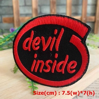 ซาตาน Devil แนวดาร์ค Horror ตัวรีดติดเสื้อ อาร์มรีด อาร์มปัก ตกแต่งเสื้อผ้า หมวก กระเป๋า แจ๊คเก็ตยีนส์ Dark Embroider...