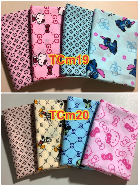 ผ้าcotton-tc-จัดเซท-ขนาด25x110-115cm-1ชุด4ลาย