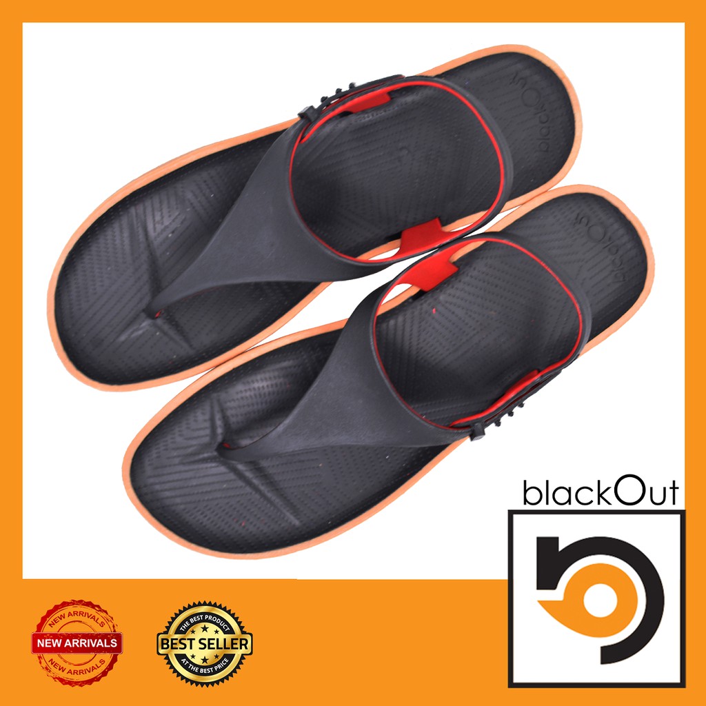 blackout-zyneslingback-รองเท้าแตะ-รองเท้ายางกันลื่น-พื้นดำ