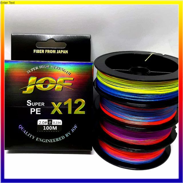 x12-jof-สาย-pe-x12-new-ยาว-100-เมตร-by-jof-สายพีอี-ถัก-12-สลับสี-jof-super-pe-x12-high-strength-from-japan