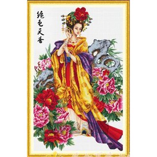 ชุดปักครอสติช หญิงจีน สาวงาม (Beautiful lady cross stitch kit)