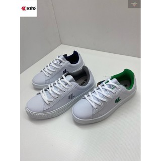 สินค้า KITO รองเท้าหนังผ้าใบแบบผูกเชือก UNISEX รุ่น BE7 สีเขียว/สีกรม/สีเทา SIZE 36-44