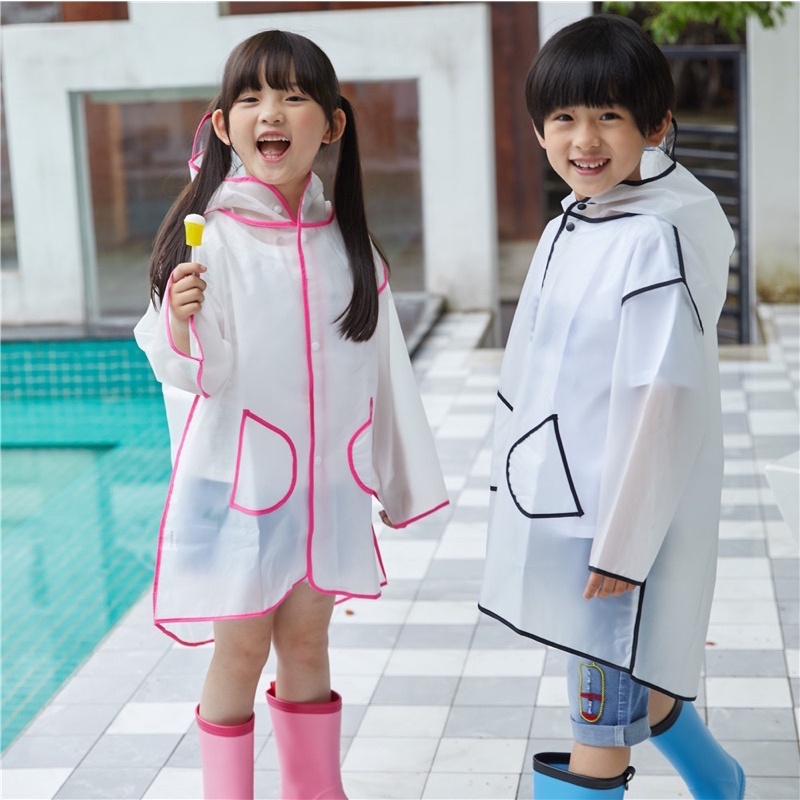 ภาพหน้าปกสินค้าลด 50% เสื้อกันฝนเด็ก ชุดกันฝน เสื้อกันฝนมีถุงเก็บ สินค้ามาใหม่ มี 4 สีให้เลือก